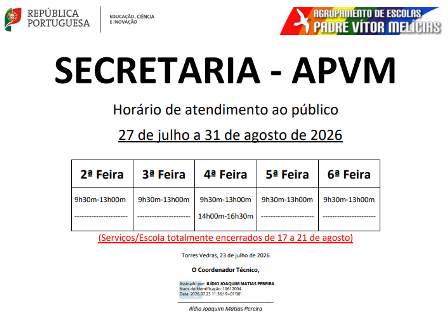 horário secretaria